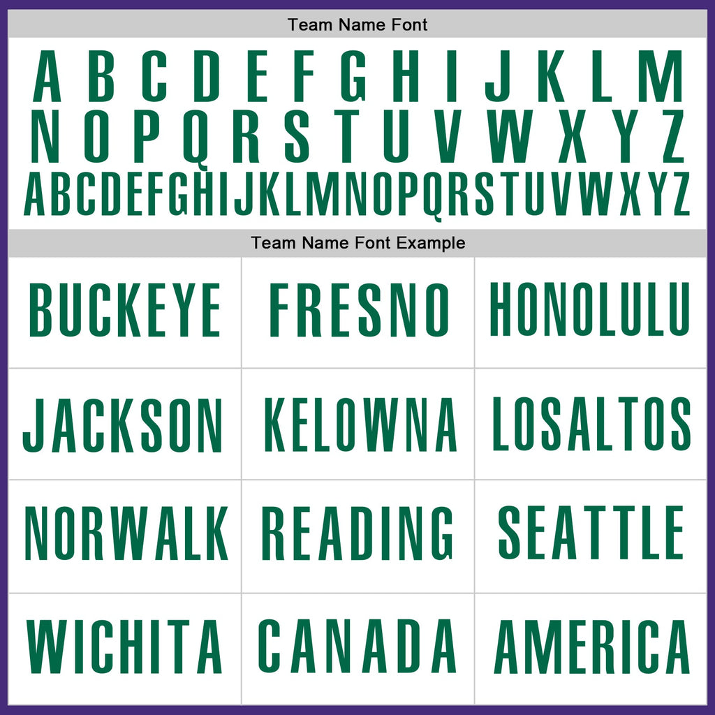 Custom Purple Kelly Green-White Authentic Baseball Jersey