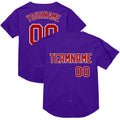 Custom Purple Red-White Mesh Authentic Throwback Baseball Jersey