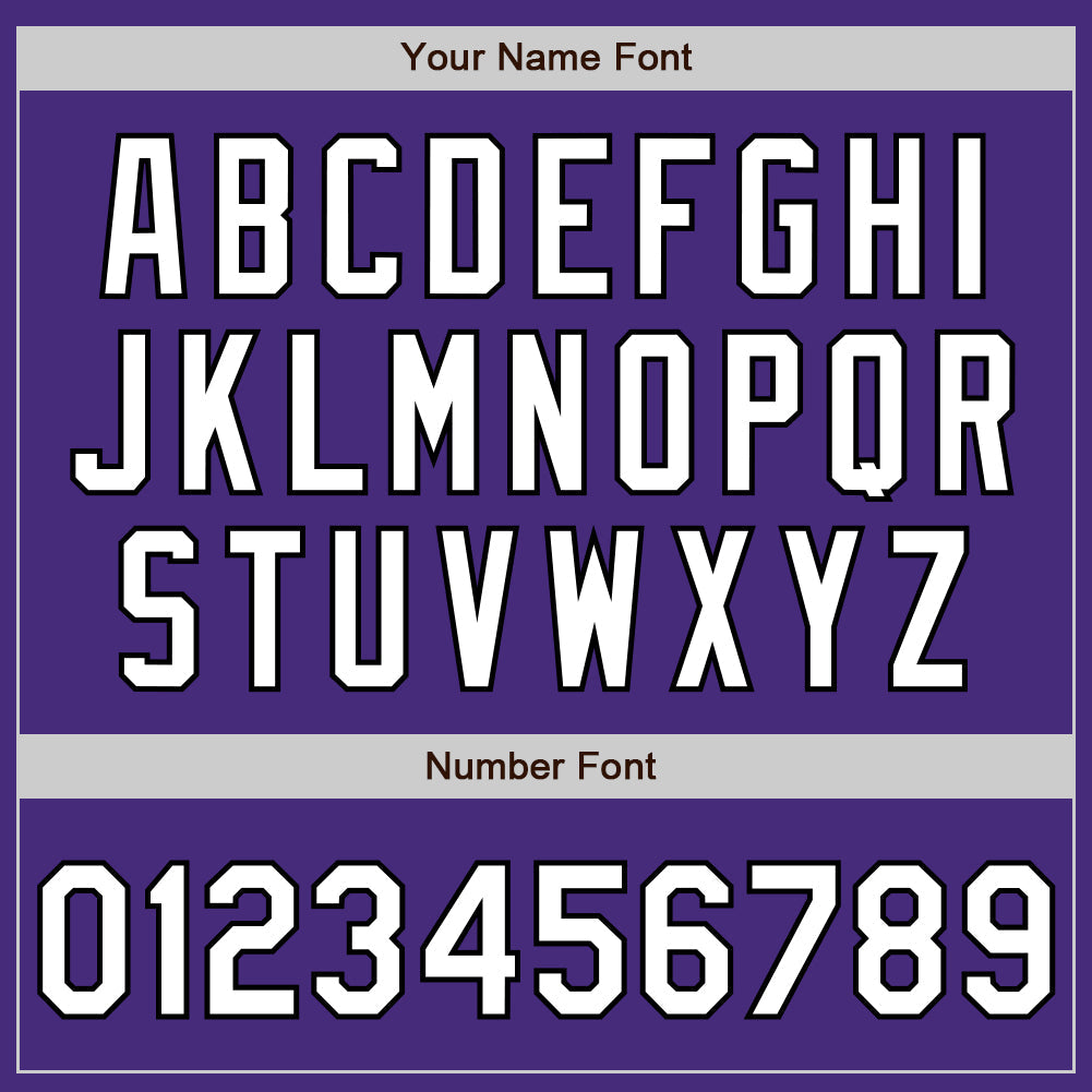Custom Purple White-Black Authentic Baseball Jersey