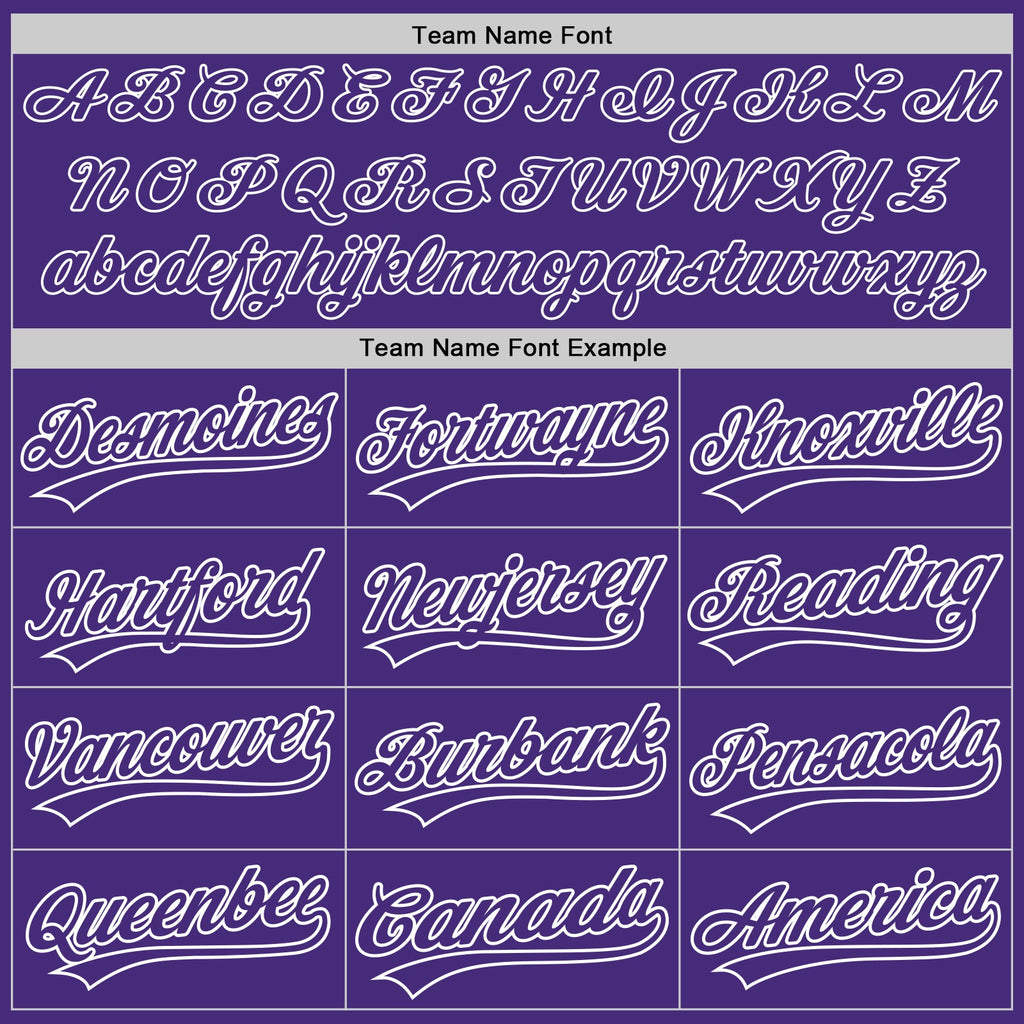 Custom Purple White Authentic Baseball Jersey
