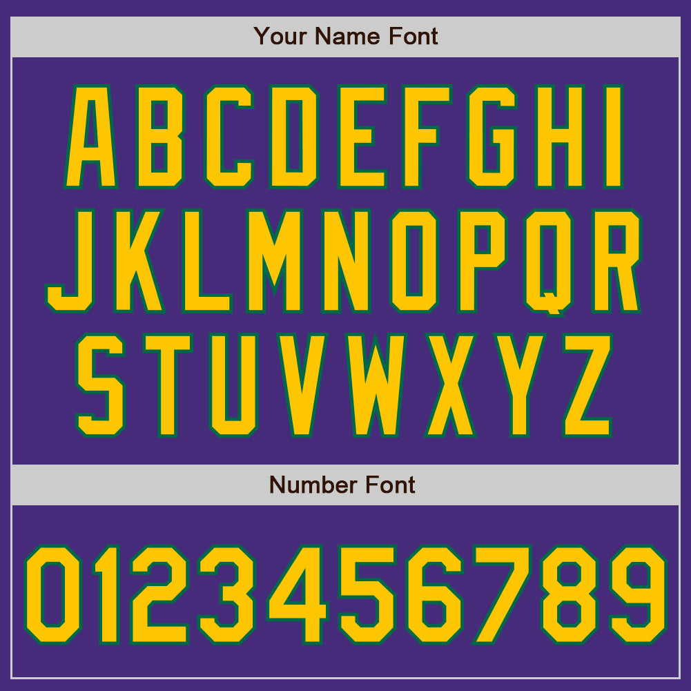 Custom Purple Yellow-Kelly Green Authentic Baseball Jersey