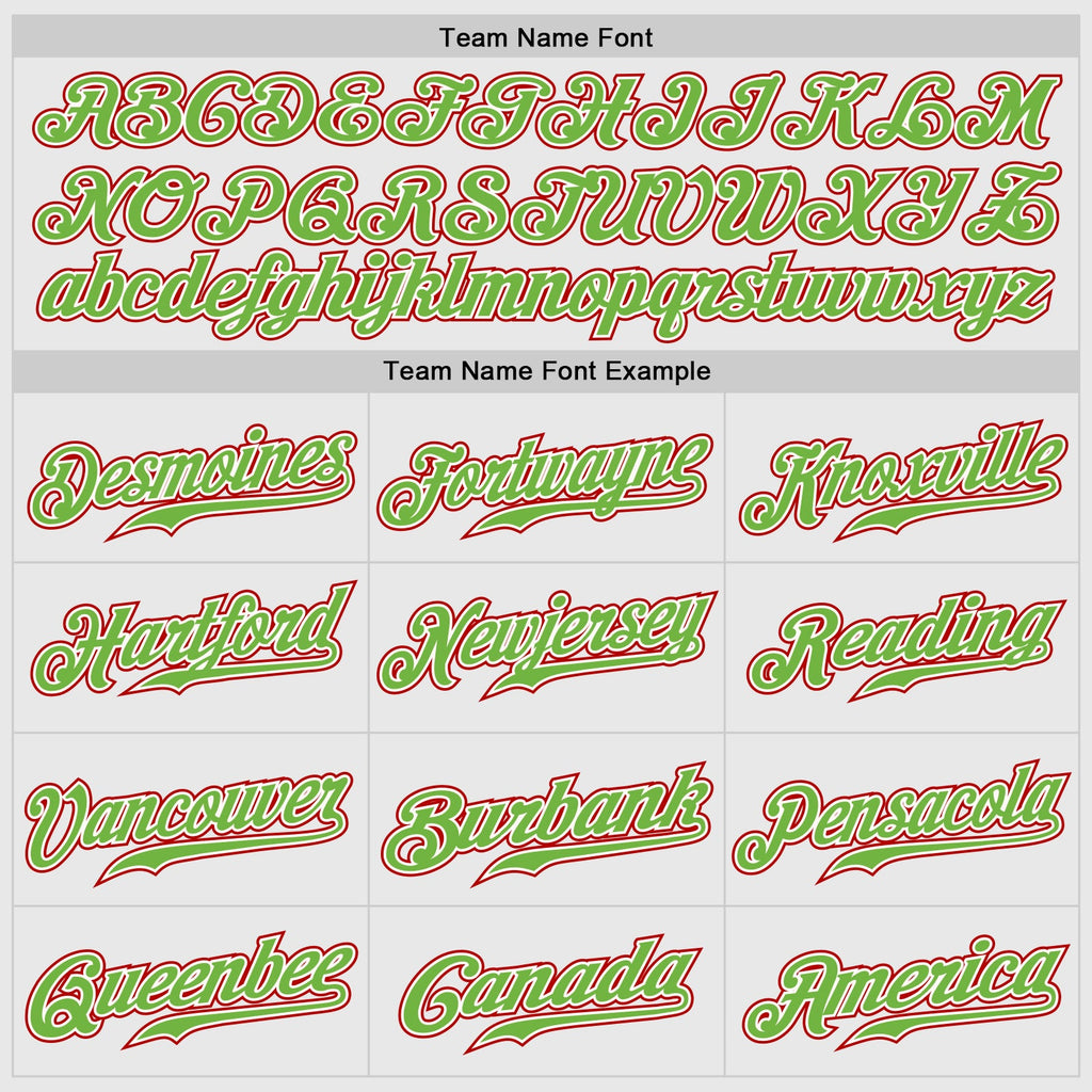 Custom White Red Pinstripe Red-Neon Green Authentic Raglan Sleeves Baseball Jersey