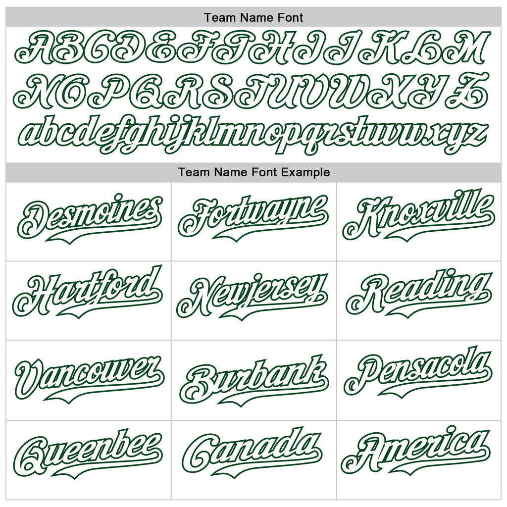 Custom White Green Star Raglan Sleeves Authentic Baseball Jersey