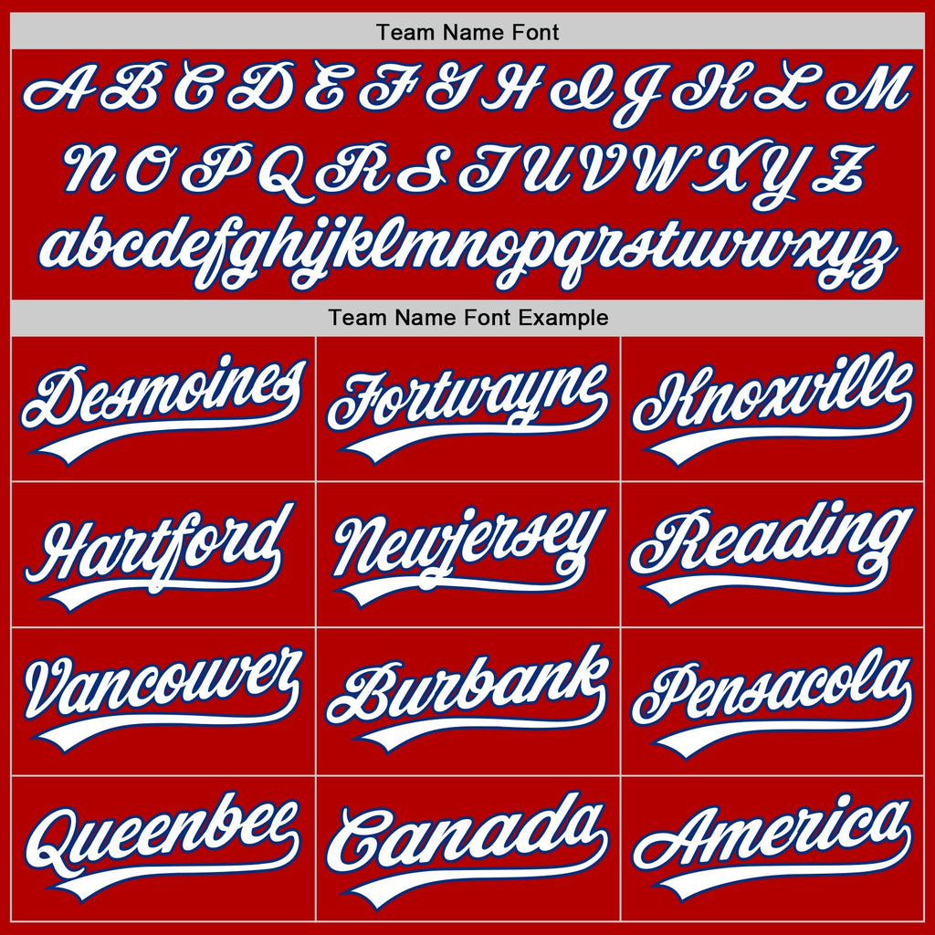 Custom Red White-Black Authentic Throwback Baseball Jersey