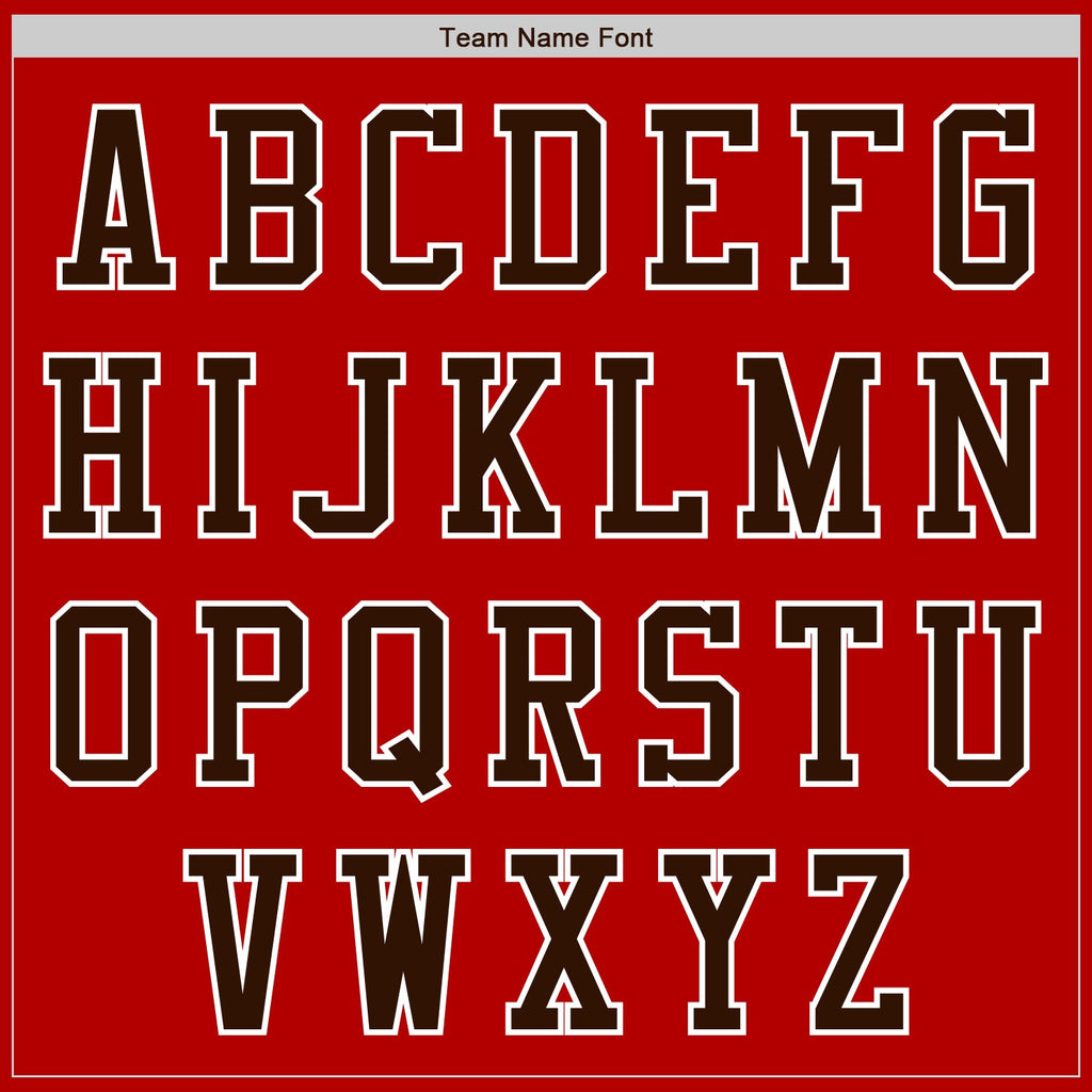 Custom Red Brown-White Authentic Baseball Jersey
