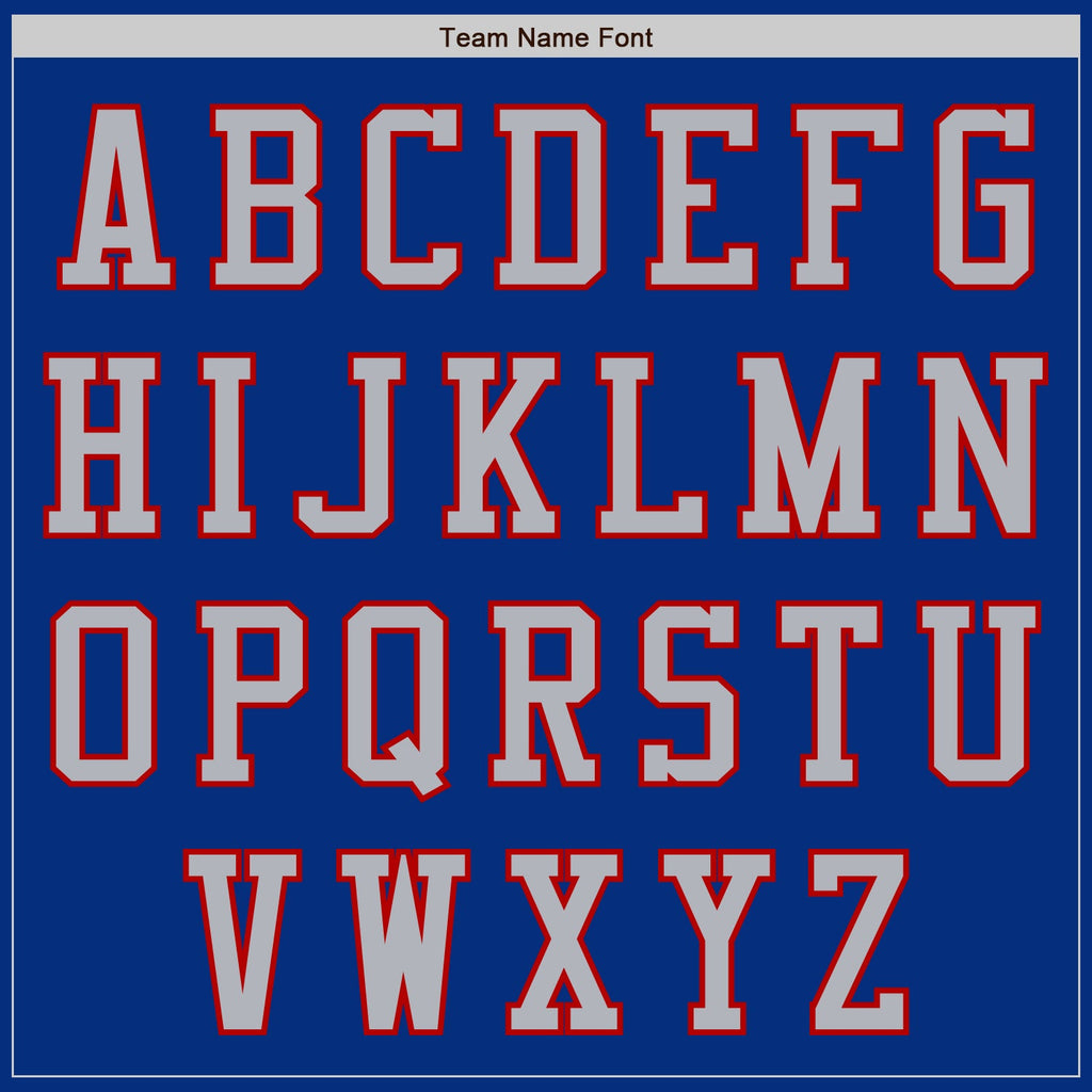 Custom Royal Gray-Red Authentic Baseball Jersey