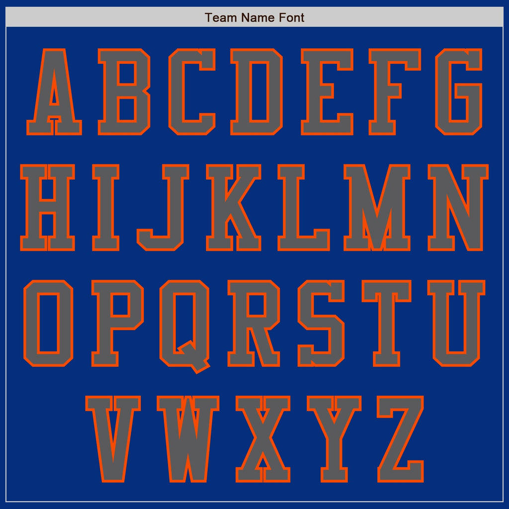 Custom Royal Steel Gray-Orange Authentic Baseball Jersey
