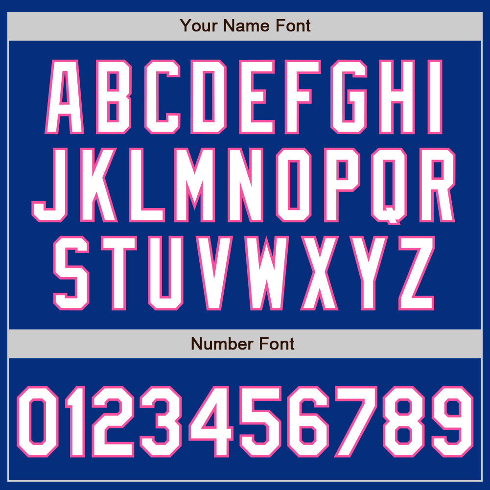 Custom Royal White-Pink Authentic Baseball Jersey