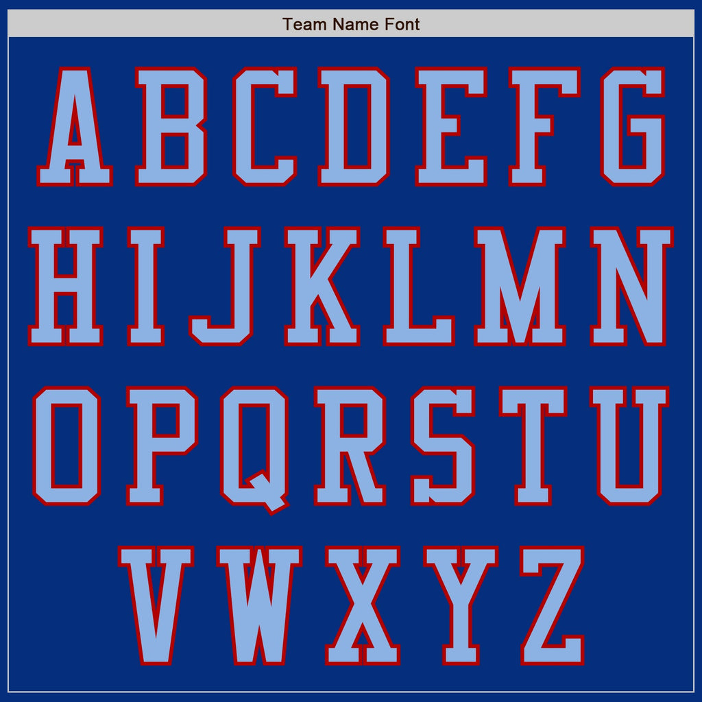 Custom Royal Light Blue-Red Authentic Baseball Jersey
