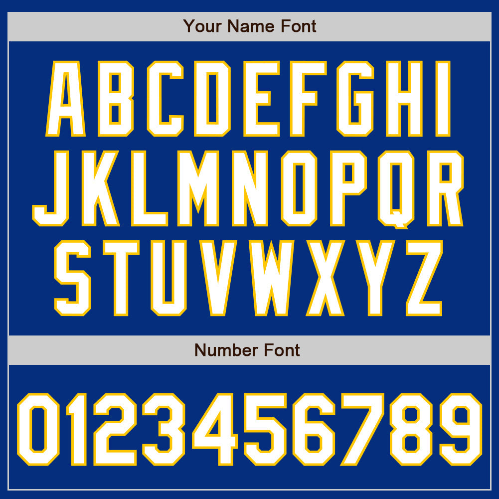 Custom Royal White-Yellow Authentic Baseball Jersey