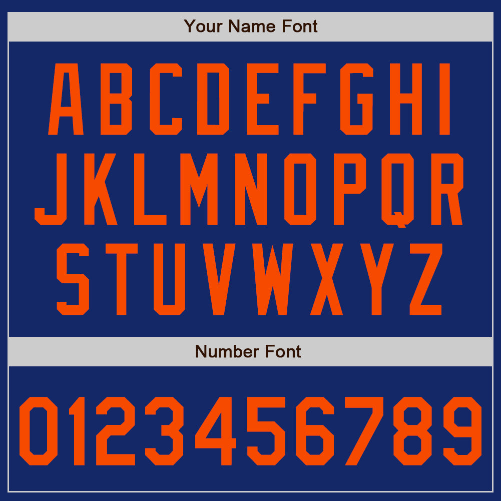 Custom Royal Orange Authentic Baseball Jersey