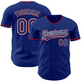Custom Royal White-Red Authentic Baseball Jersey