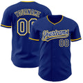Custom Royal White-Yellow Authentic Baseball Jersey