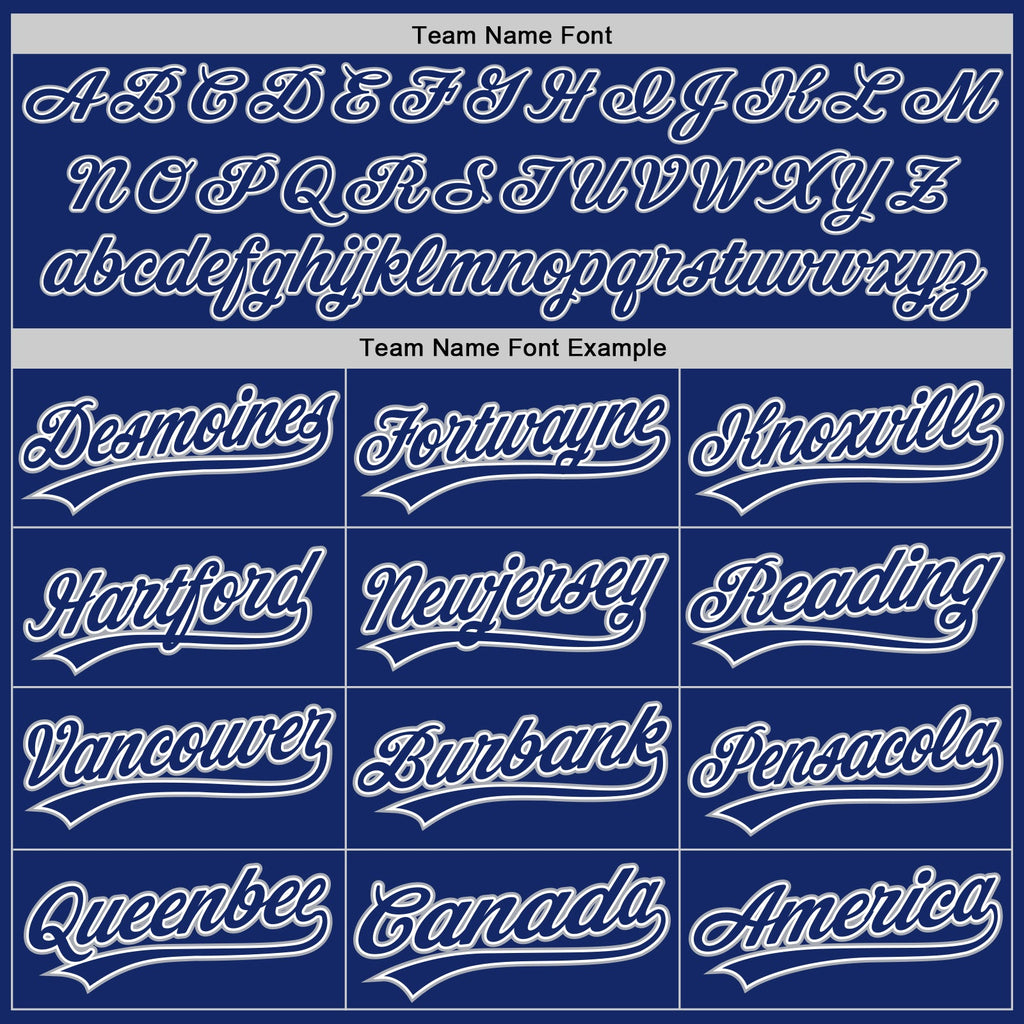 Custom Royal White-Gray Authentic Baseball Jersey