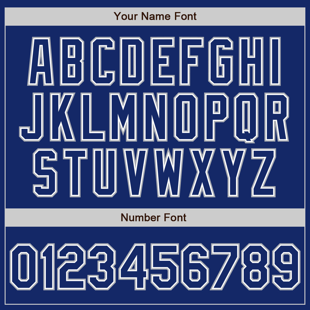Custom Royal White-Gray Authentic Baseball Jersey