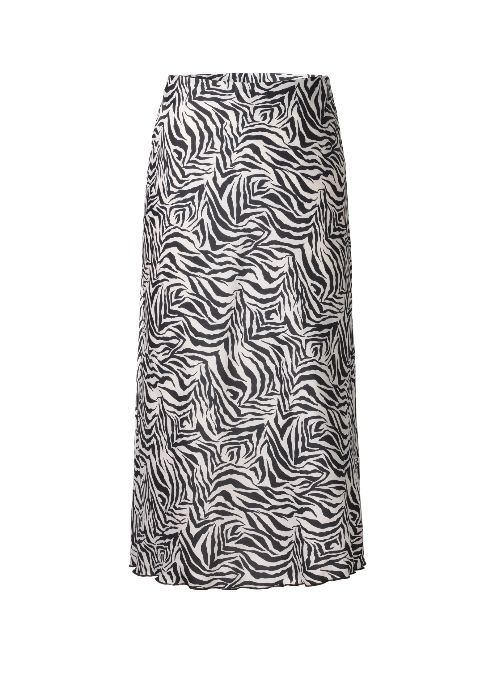 Two-Piece Halter Skirt Set - Zebra Print