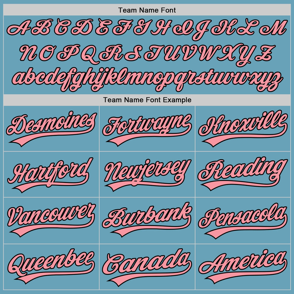 Custom Shadow Blue Medium Pink-Black Authentic Baseball Jersey