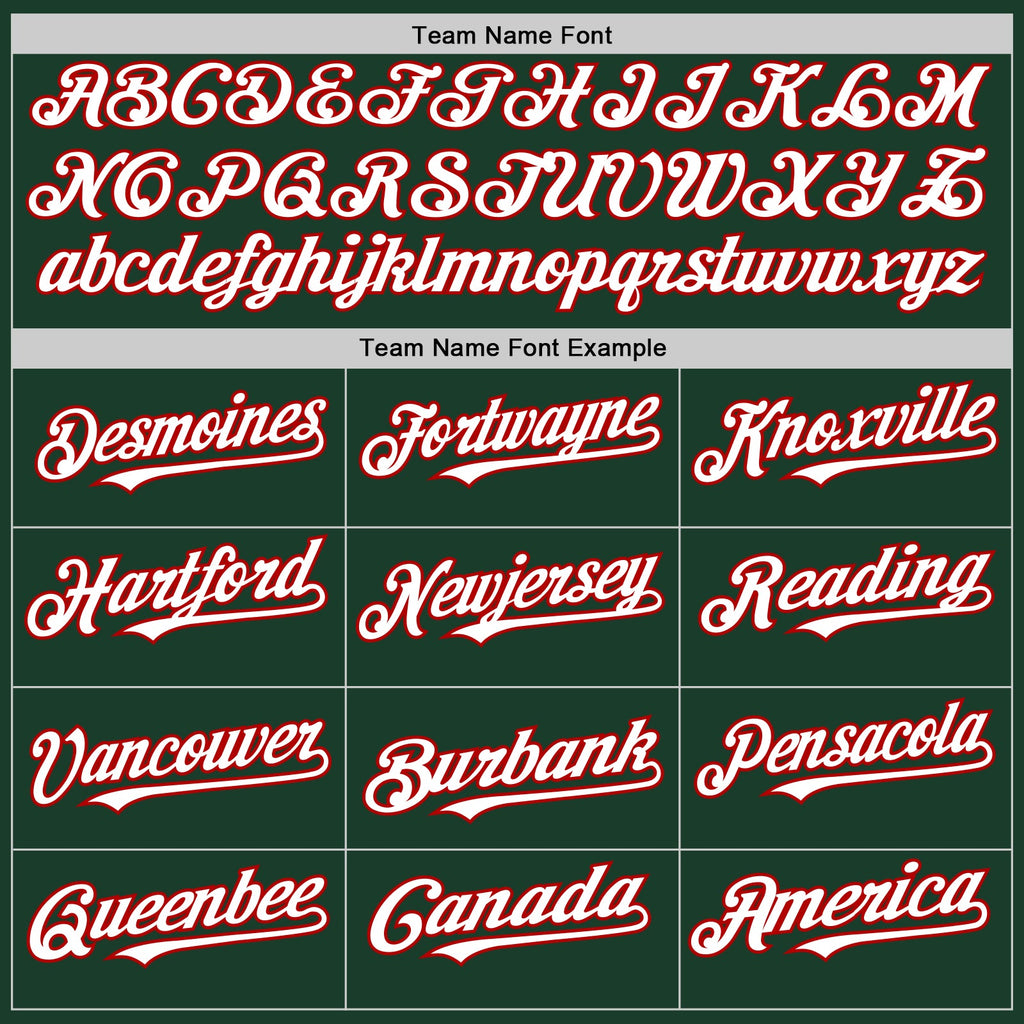 Custom Green White-Red Authentic Sleeveless Baseball Jersey