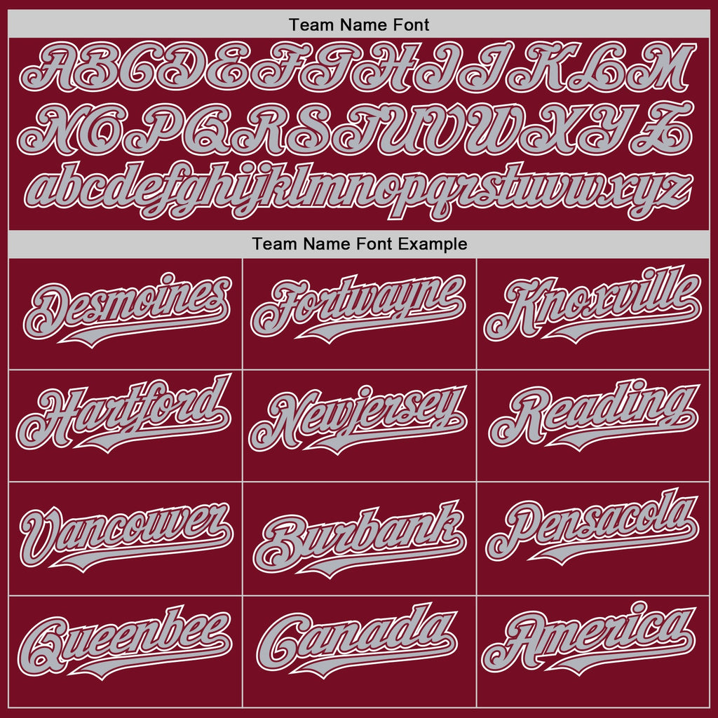 Custom Crimson Gray-White Authentic Sleeveless Baseball Jersey