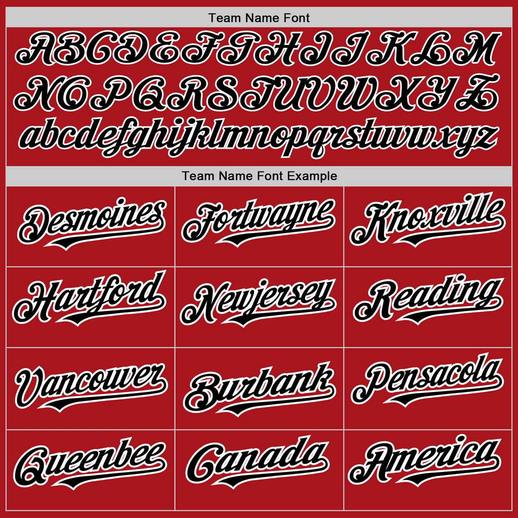 Custom Red White-Black Pinstripe Authentic Split Fashion Baseball Jersey