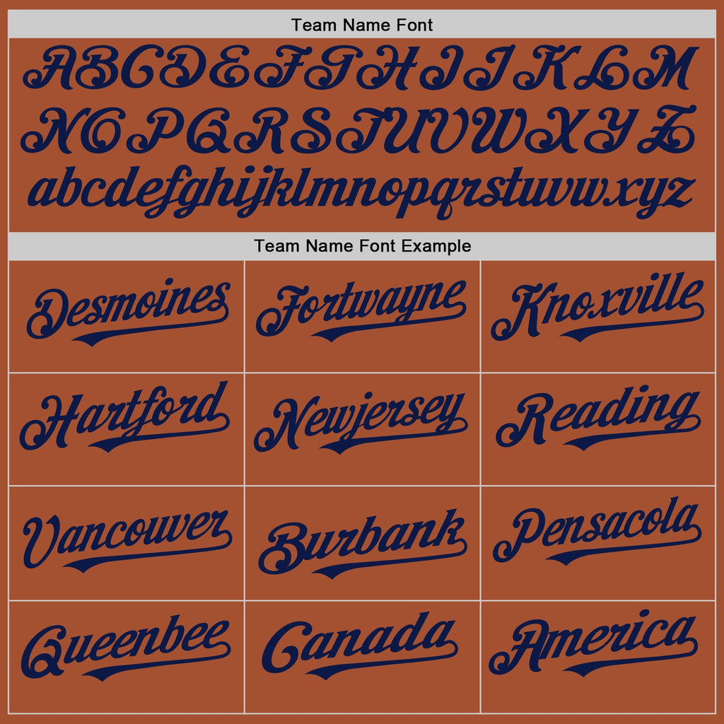 Custom Texas Orange White-Navy Pinstripe Authentic Split Fashion Baseball Jersey