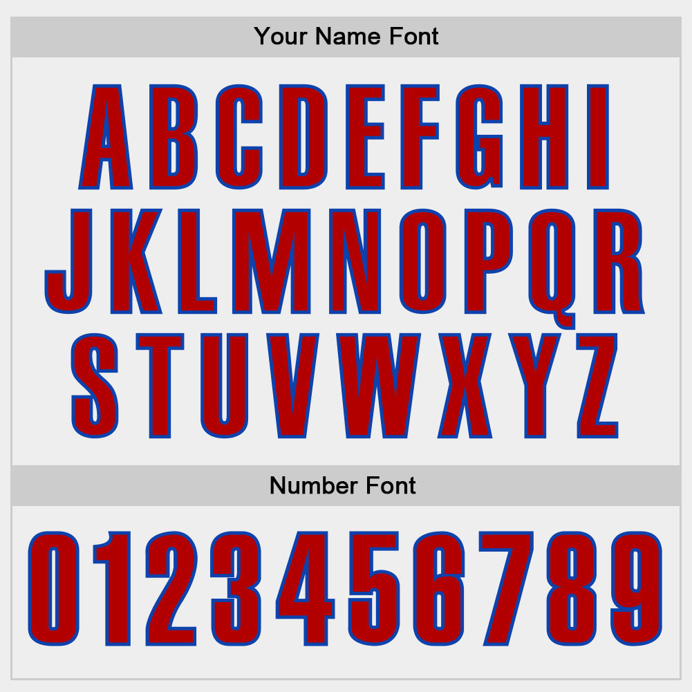 Custom White Red Navy-Thunder Blue Block Stripes Lines Toronto Style Authentic Baseball Jersey