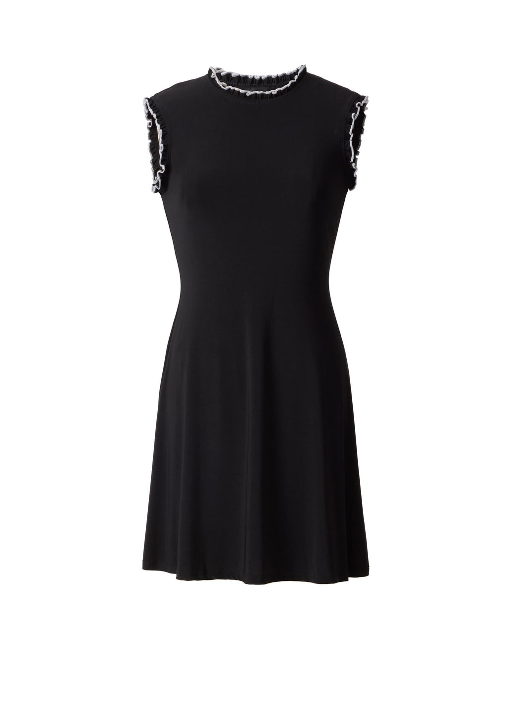 Ruffle Mini Dress - Jet Black