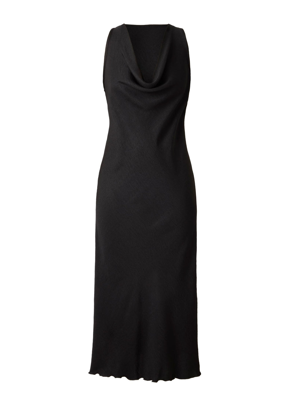 Woven Chambray Bias Maxi Dress - Jet Black
