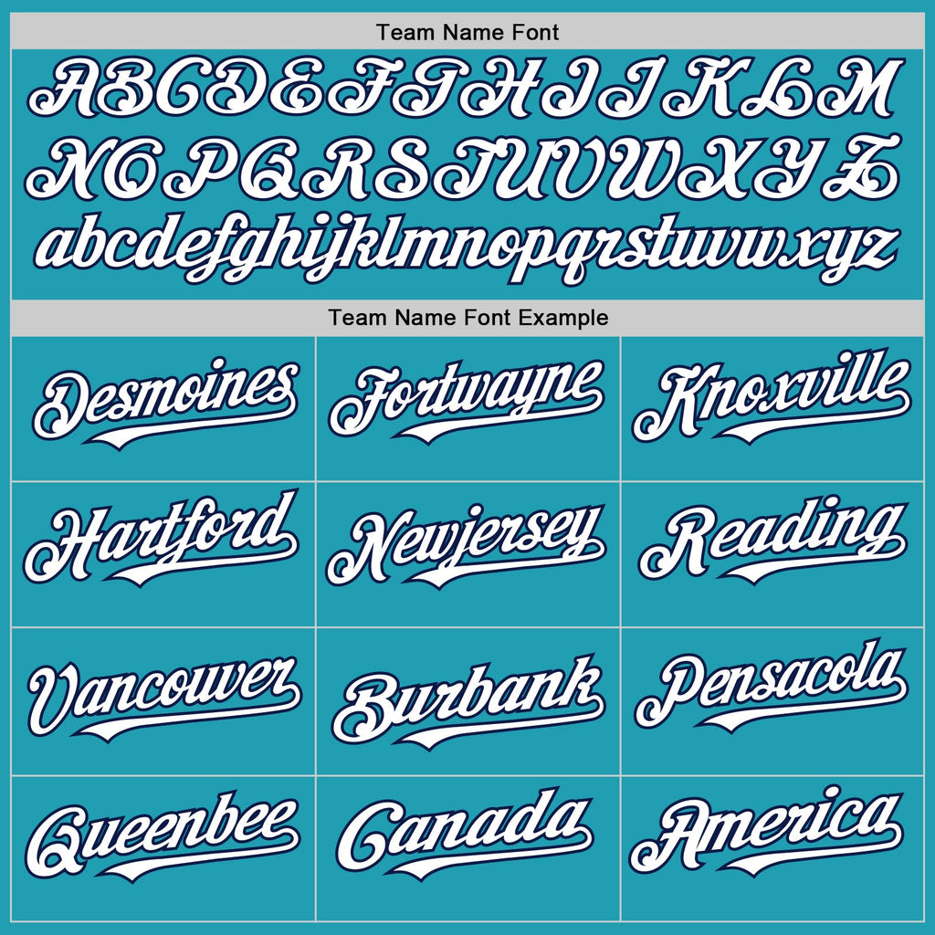 Custom Teal White-Navy Mesh Authentic Throwback Baseball Jersey