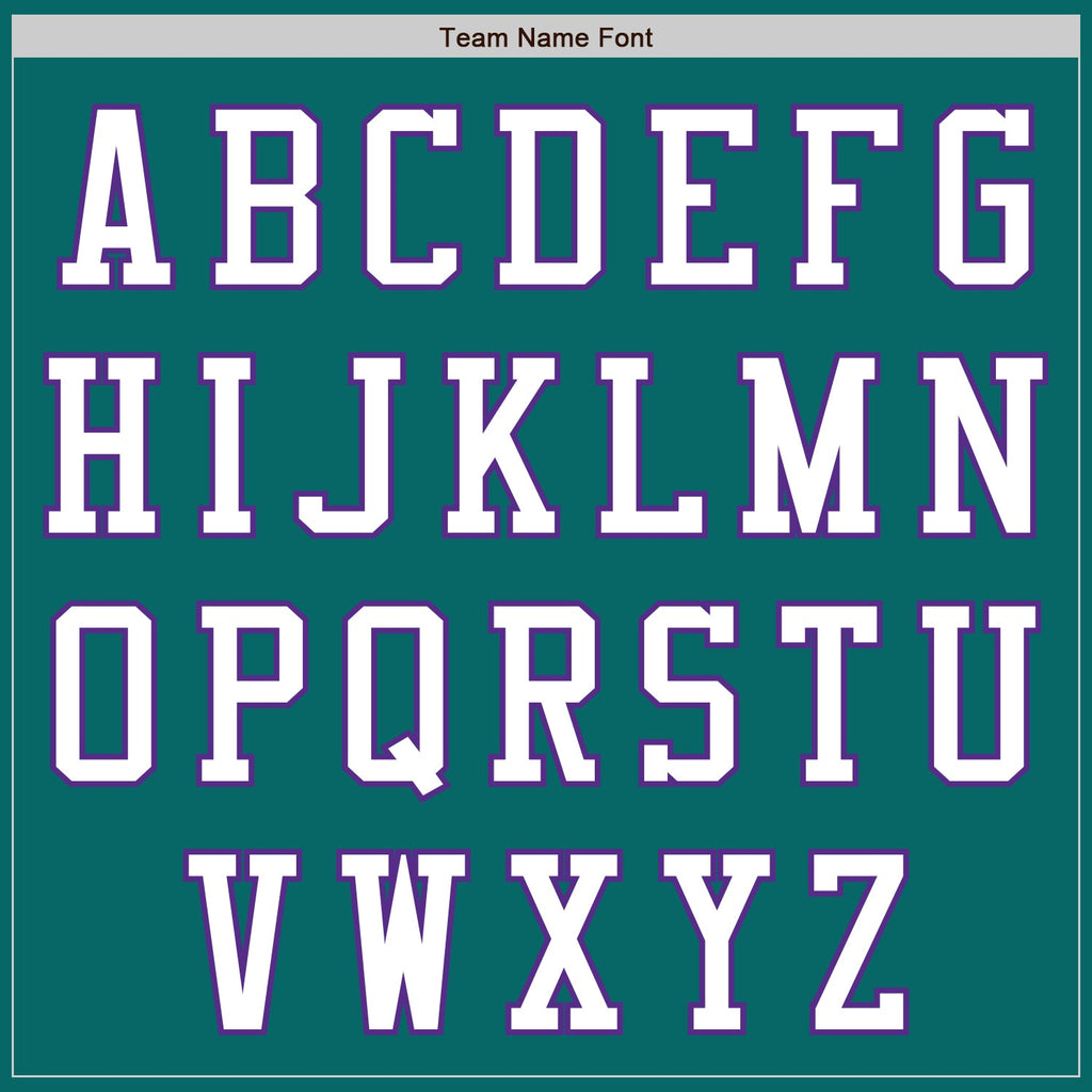 Custom Teal White-Purple Authentic Baseball Jersey