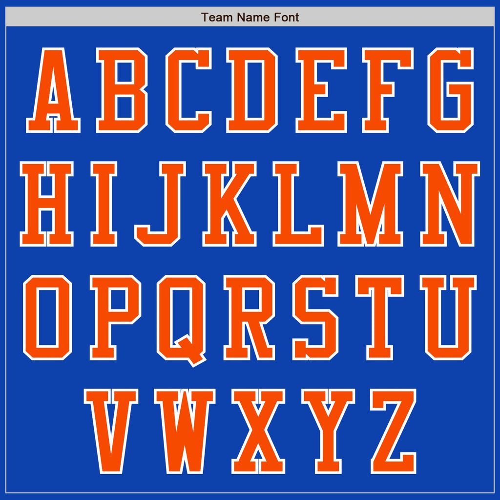 Custom Thunder Blue Orange-White Authentic Baseball Jersey