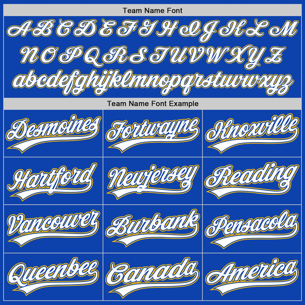 Custom Thunder Blue Gold-White Authentic Baseball Jersey