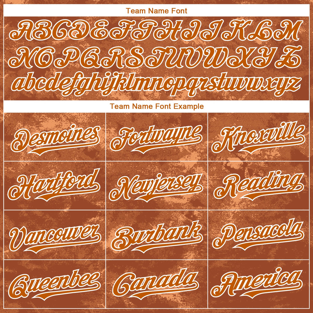 Custom Tie Dye Texas Orange-White Authentic Baseball Jersey