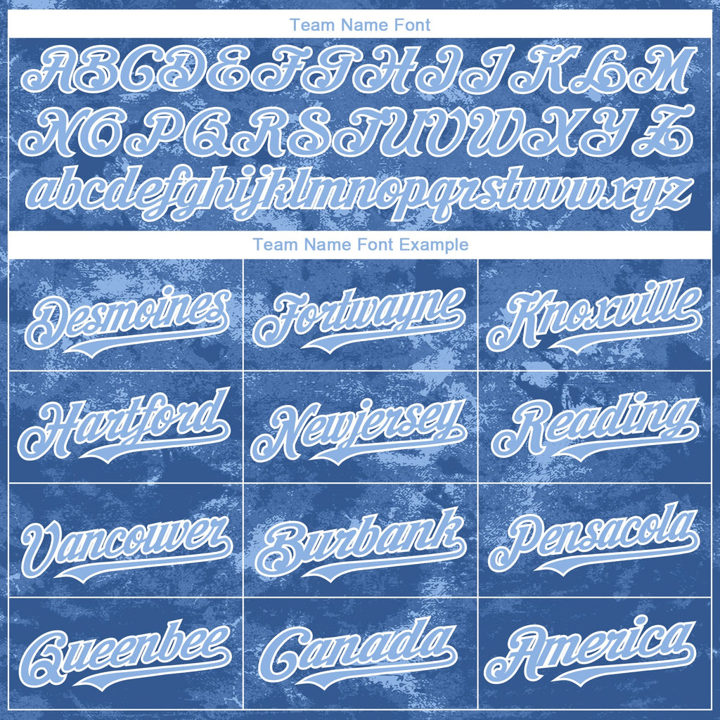 Custom Tie Dye Light Blue-White Authentic Baseball Jersey