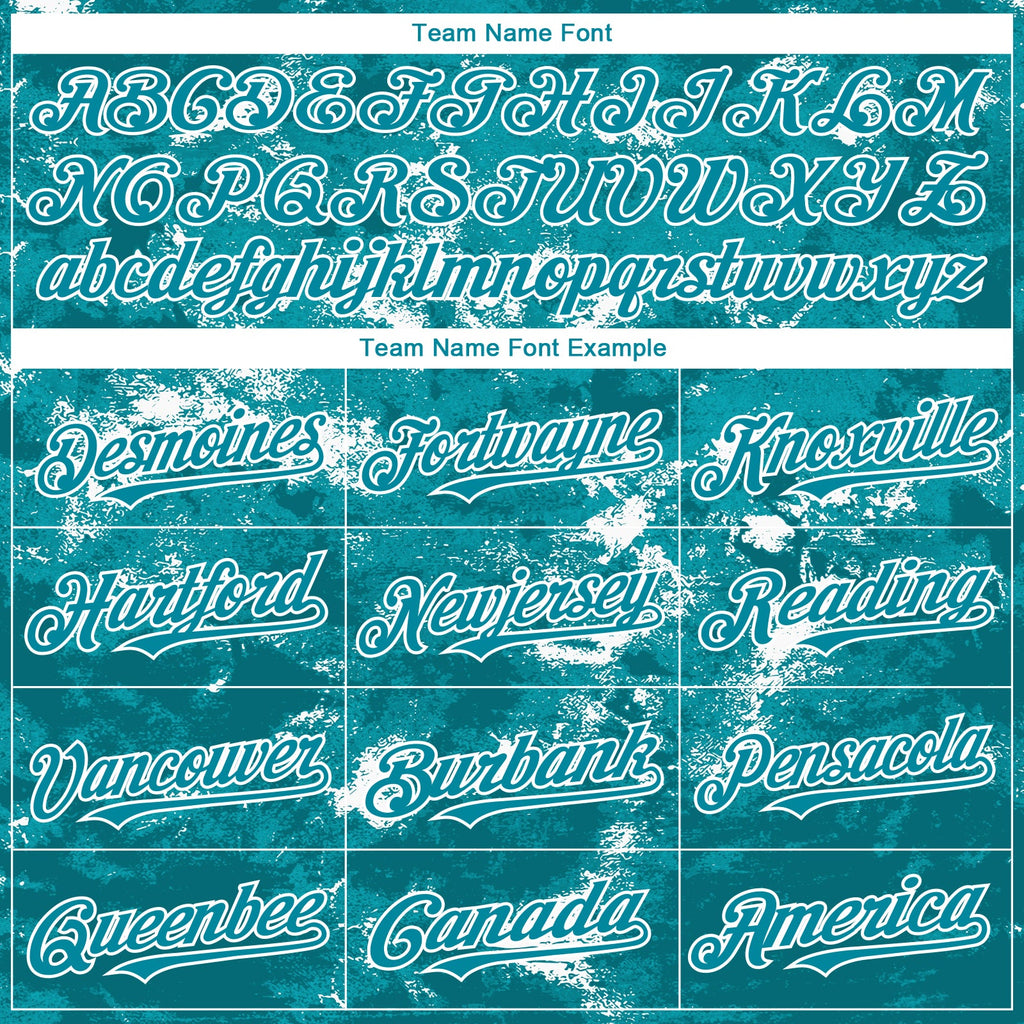 Custom Tie Dye Teal-White Authentic Baseball Jersey