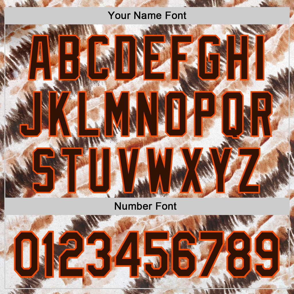 Custom Tie Dye Brown-Orange Shibori Pattern Authentic Baseball Jersey