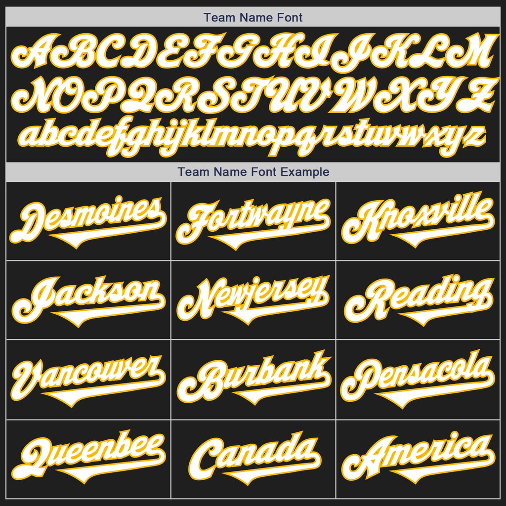 Custom Black White-Gold Authentic Two Tone Baseball Jersey