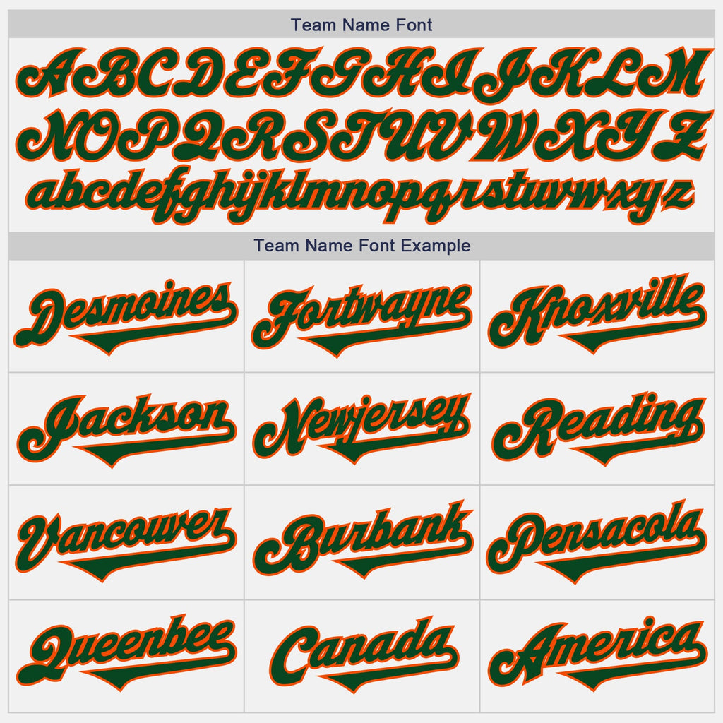 Custom White Green-Orange Authentic Two Tone Baseball Jersey