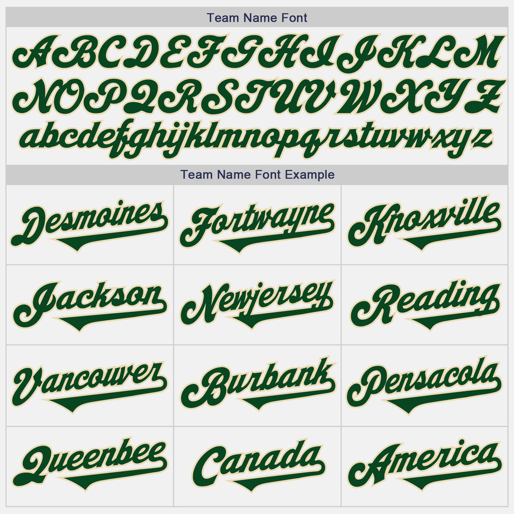 Custom White Green-Cream Authentic Two Tone Baseball Jersey