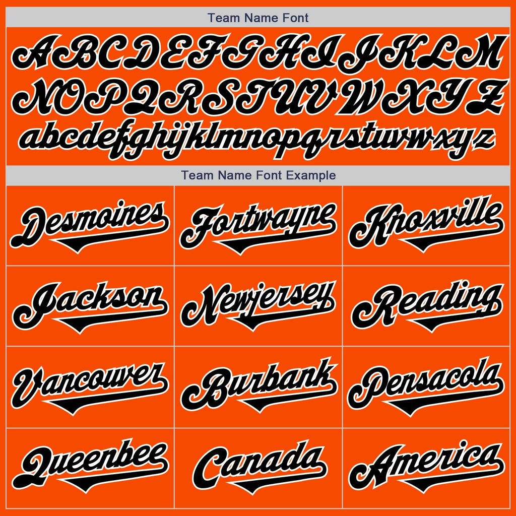 Custom Orange Black-White Authentic Two Tone Baseball Jersey