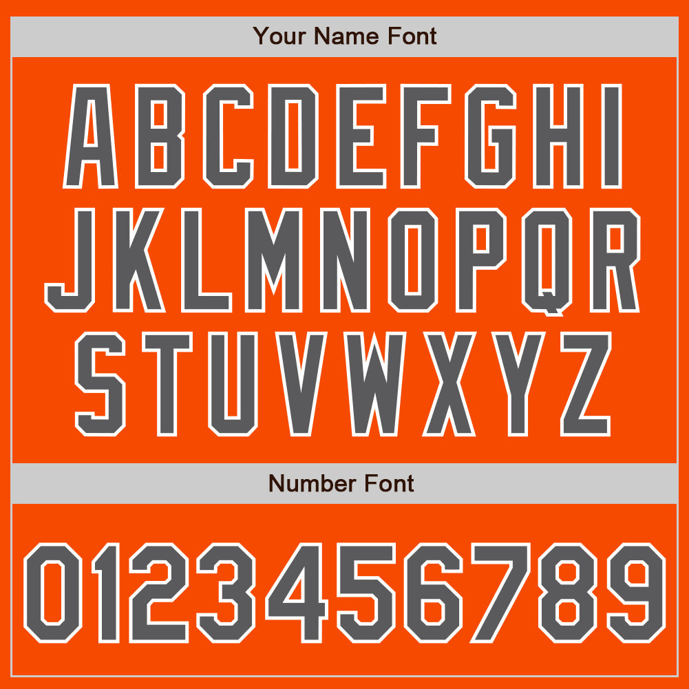 Custom Orange Steel Gray-White Authentic Two Tone Baseball Jersey