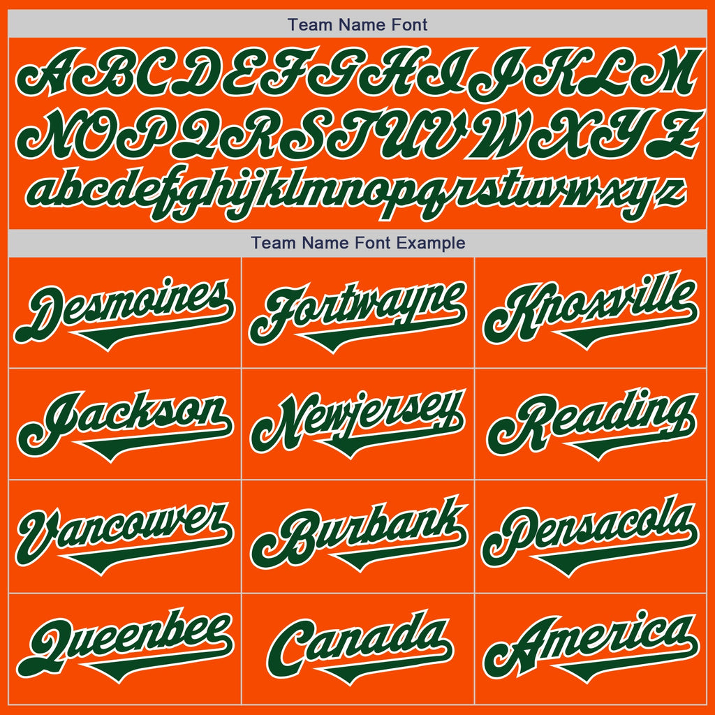 Custom Orange Green-White Authentic Two Tone Baseball Jersey