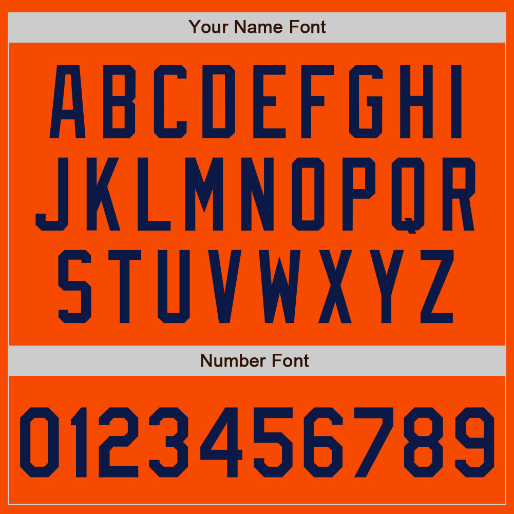 Custom Orange Navy Authentic Two Tone Baseball Jersey