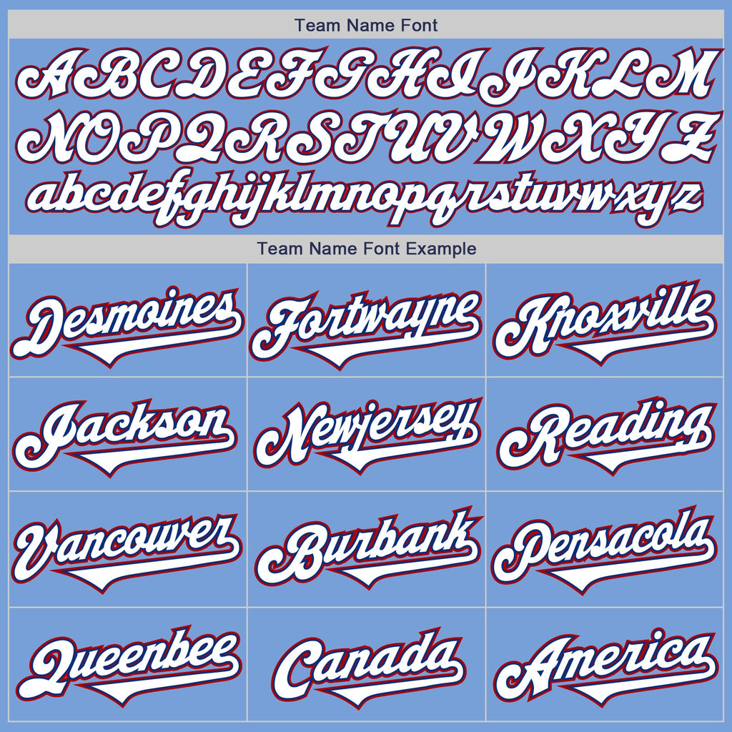 Custom Light Blue Royal-Red Authentic Two Tone Baseball Jersey
