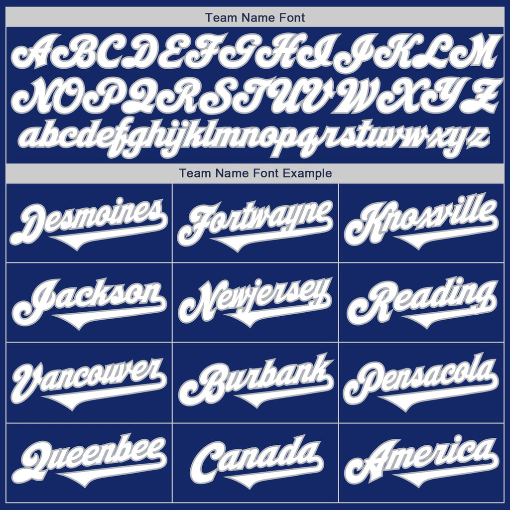 Custom Royal White-Gray Authentic Two Tone Baseball Jersey