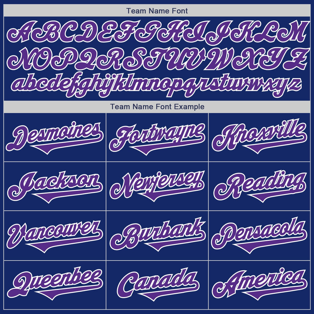 Custom Royal Purple-White Authentic Two Tone Baseball Jersey