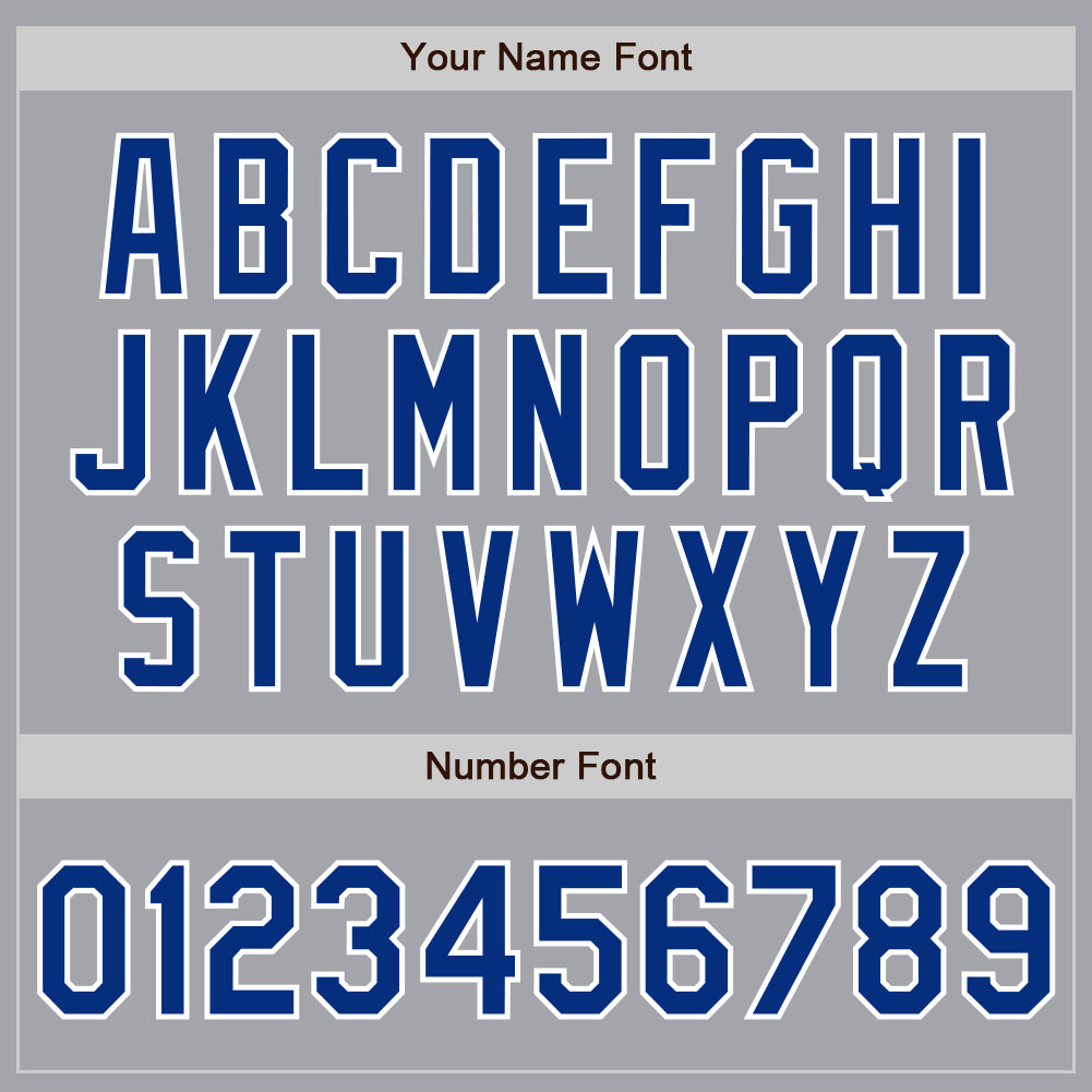 Custom Gray Royal-White Authentic Two Tone Baseball Jersey