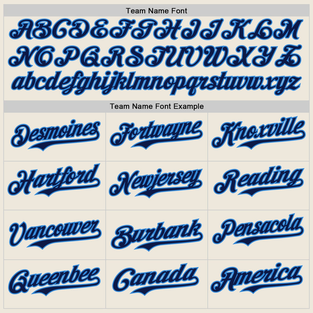 Custom Cream Navy Pinstripe Electric Blue Authentic Two Tone Baseball Jersey