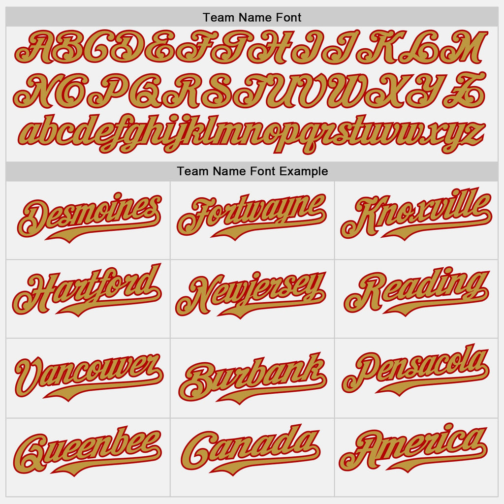 Custom White Old Gold Pinstripe Red Authentic Two Tone Baseball Jersey