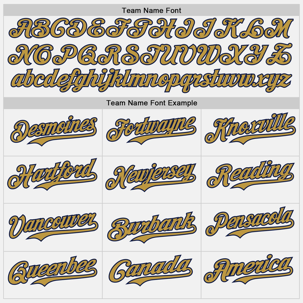Custom White Old Gold Pinstripe Navy Authentic Two Tone Baseball Jersey